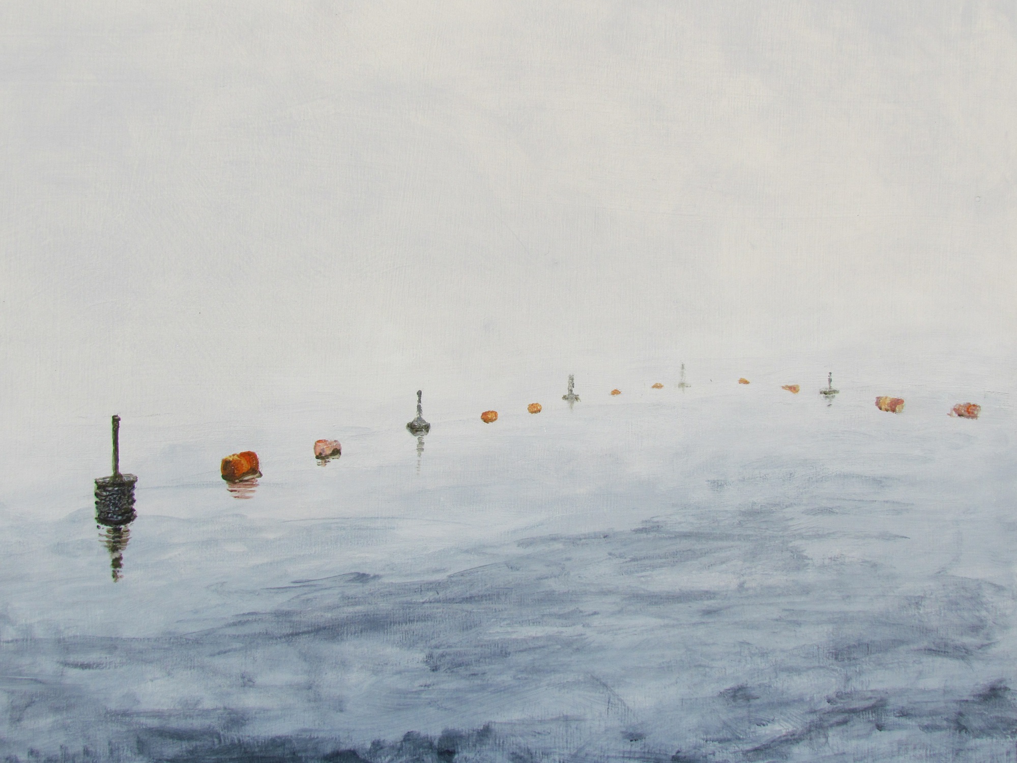 Fog at Coal Harbour 1 Acrylic on Panel 20 inches x 2ft