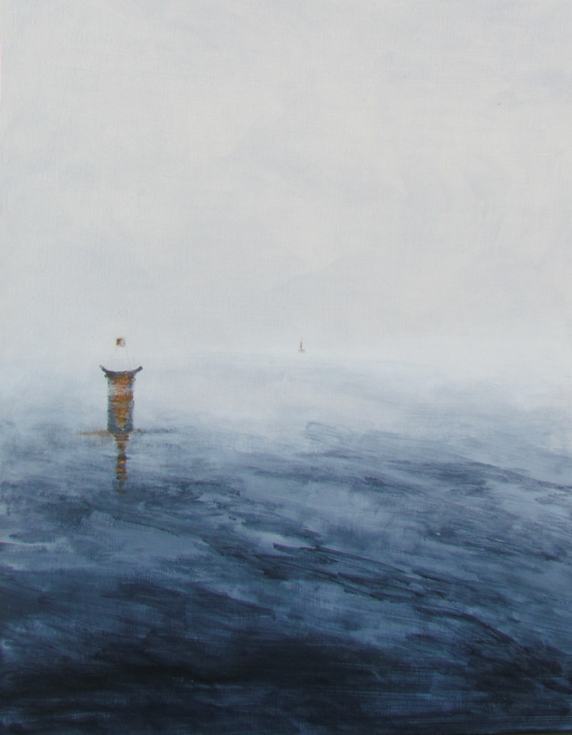 Fog at Coal Harbour 2 Acrylic on Panel 14 inches x 18 inches